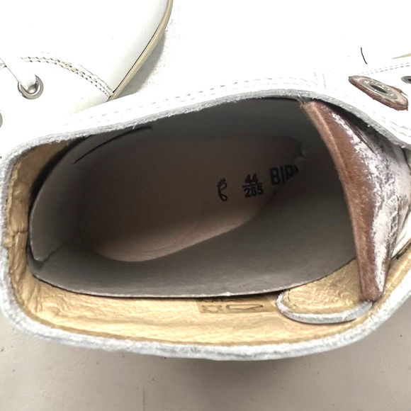 Birkenstock Bartlett Goat Leather High Top Shoes White 0450421 Men 11/EU 44 NWB - Picture 10 of 10